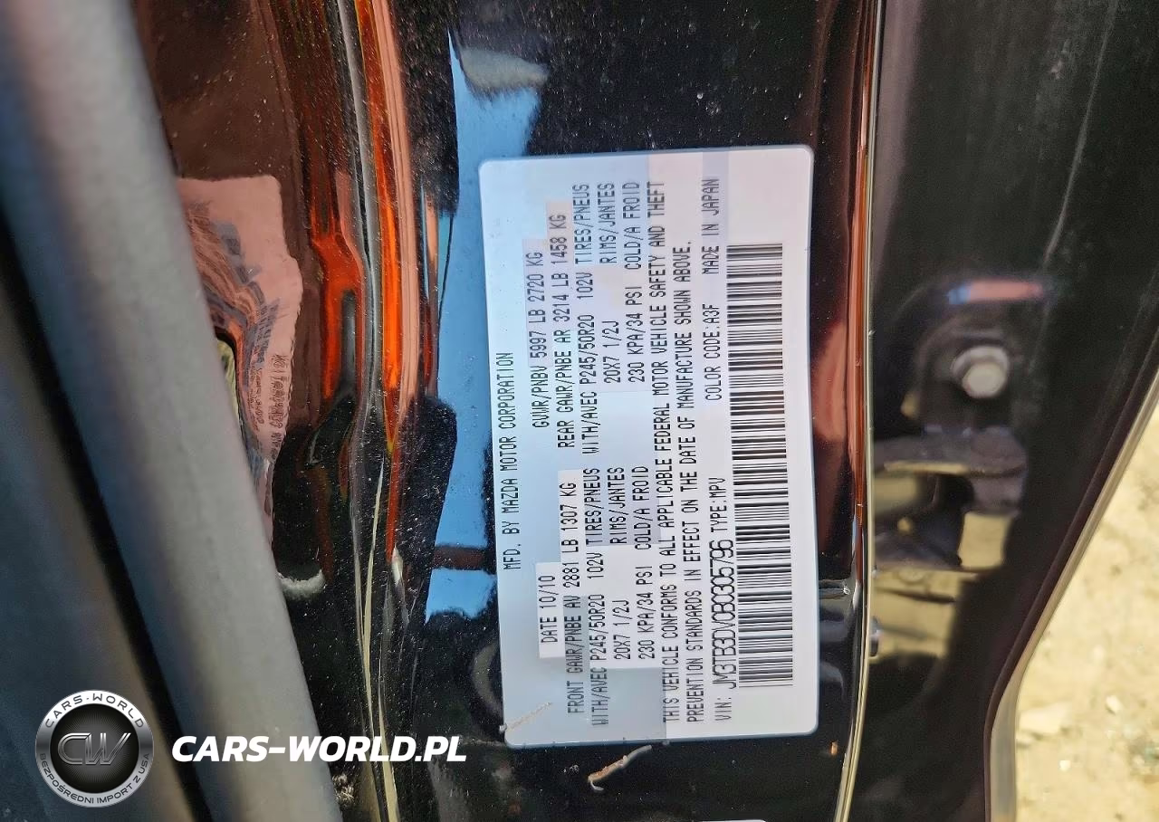 2011 Mazda Cx-9 VIN:JM3TB3DV0B0305796 - 13