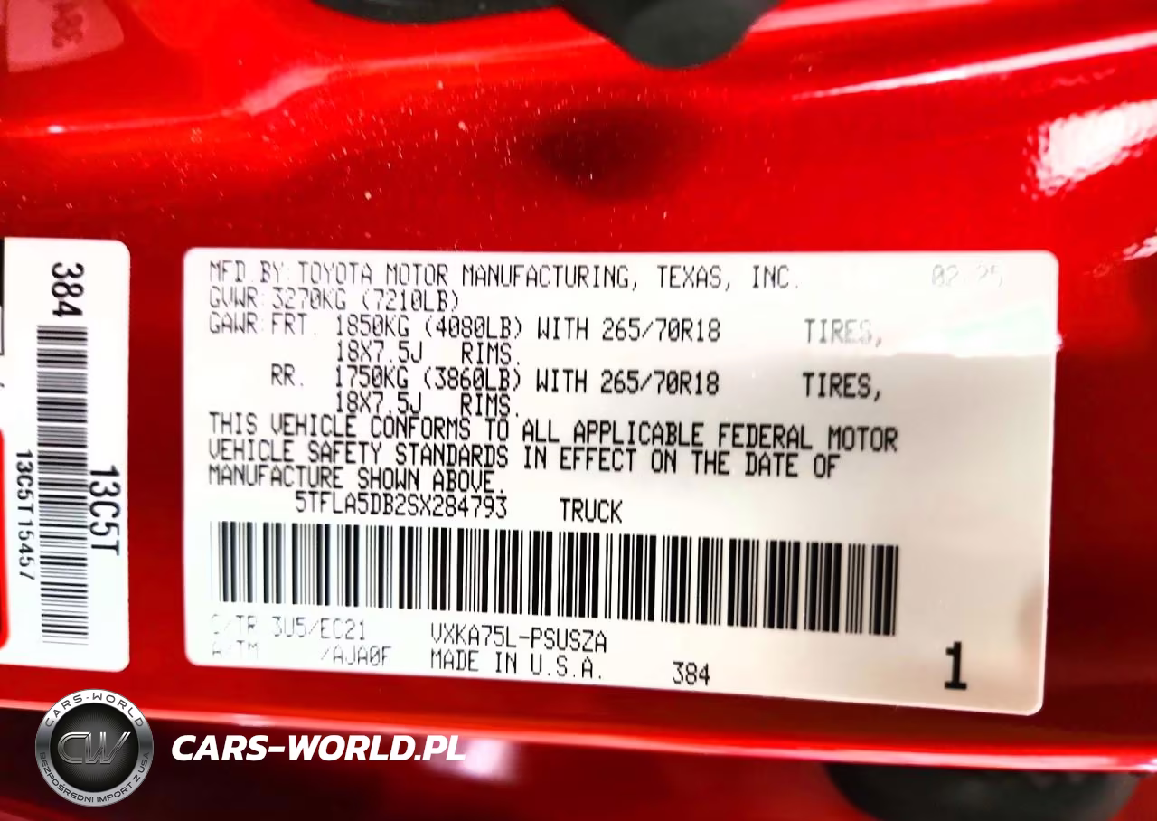 2025 Toyota Tundra Sr5 VIN:5TFLA5DB2SX284793 - 13