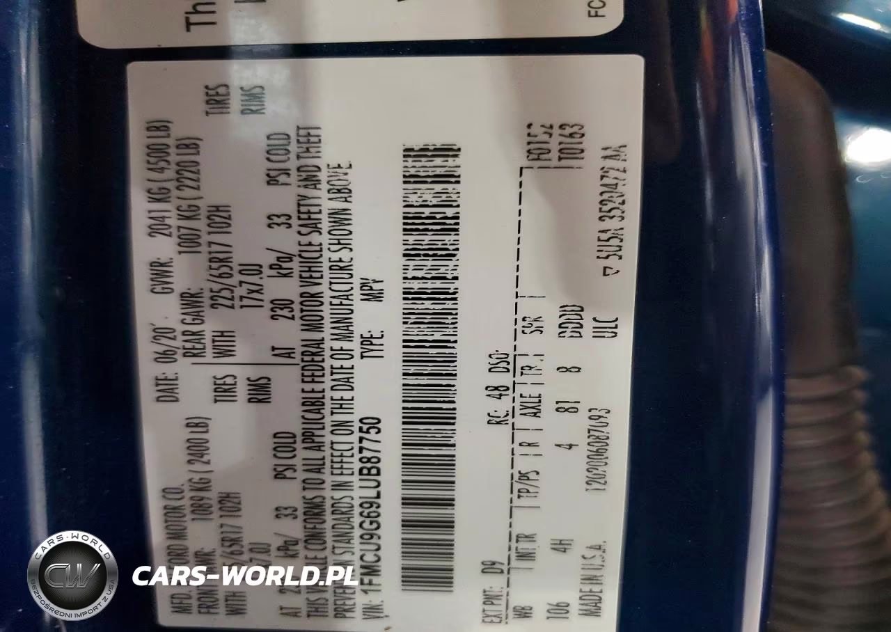 2020 Ford Escape Se VIN:1FMCU9G69LUB87750 - 12
