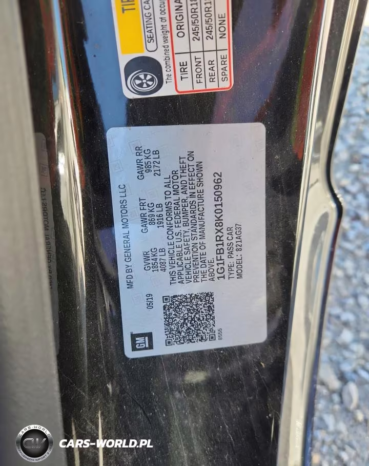 2019 Chevrolet Camaro Ls VIN:1G1FB1RX8K0150962 - 12