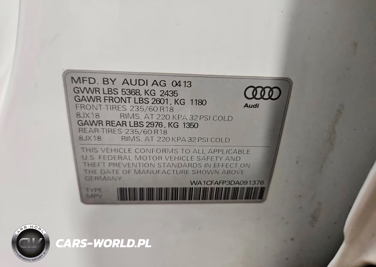 2013 Audi Q5 Premium VIN:WA1CFAFP3DA091376 - 13