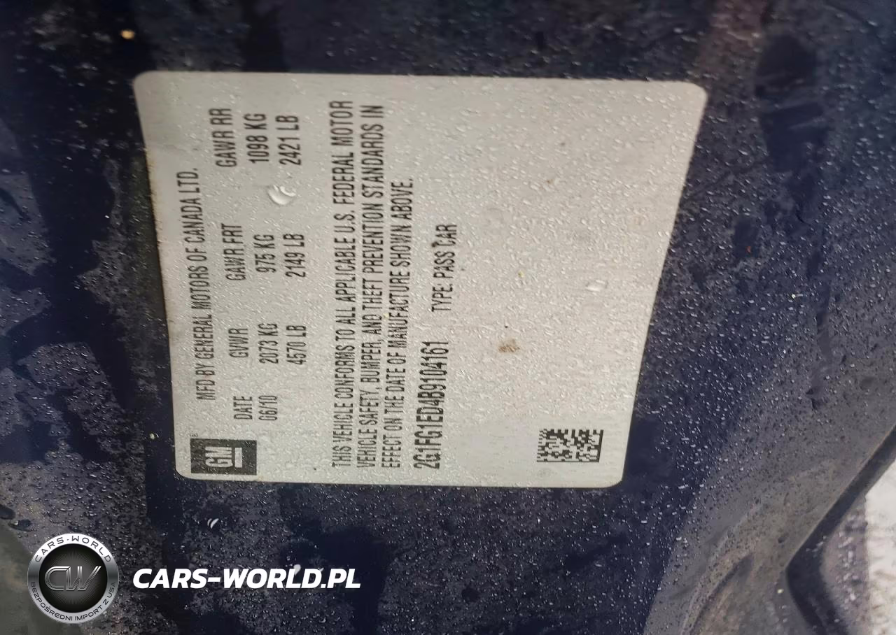 2011 Chevrolet Camaro Lt VIN:2G1FG1ED4B9104161 - 12