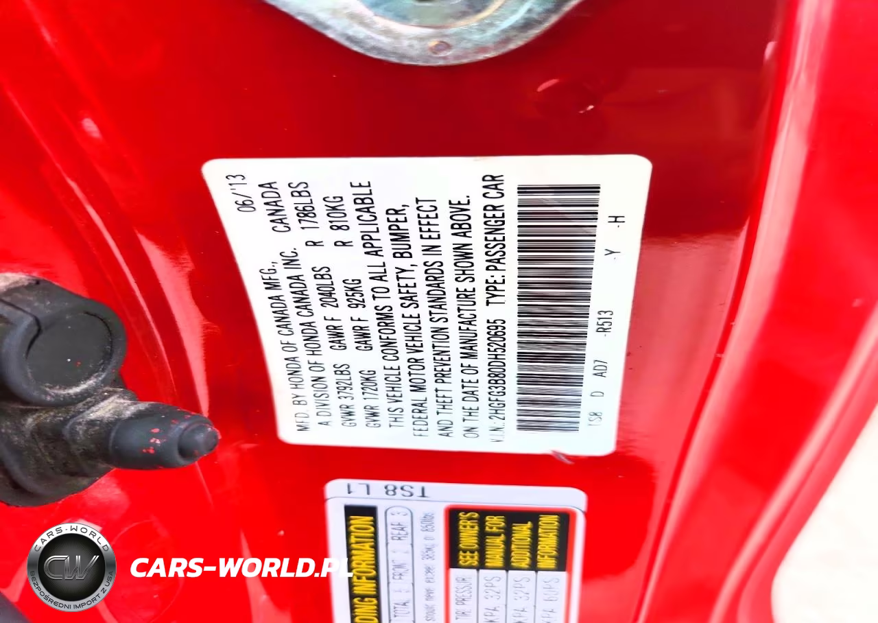 2013 Honda Civic Ex VIN:2HGFG3B80DH520695 - 13