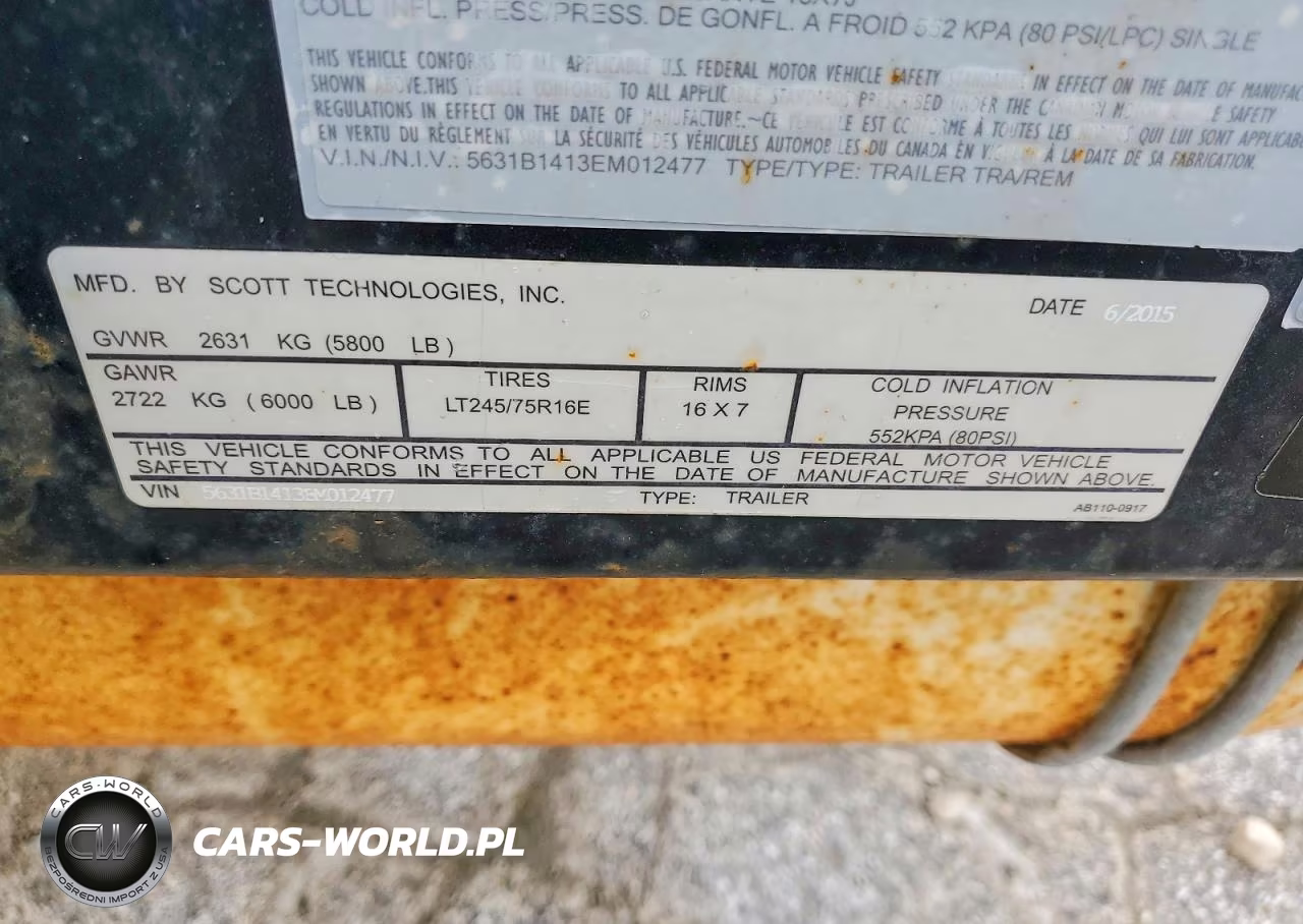 2017 By Scott Technologies Air Compressor VIN:5631B1413EM012477 - 10