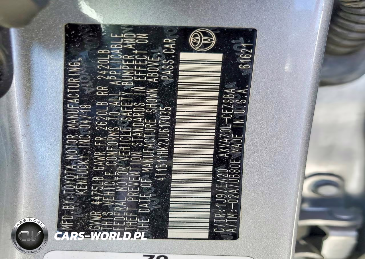 2018 Toyota Camry Se VIN:4T1B11HK2JU617035 - 12