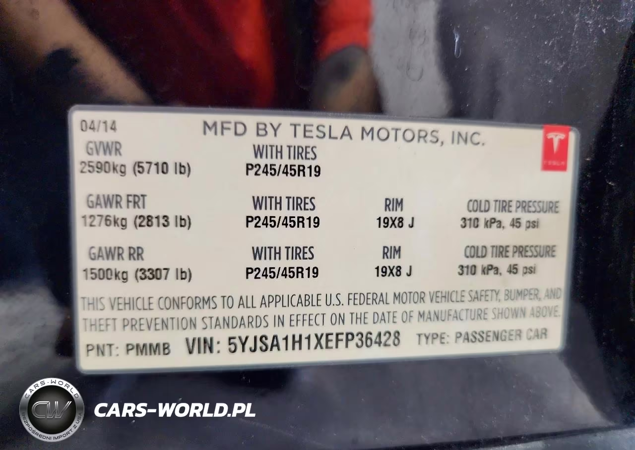 2014 Tesla Model S VIN:5YJSA1H1XEFP36428 - 13