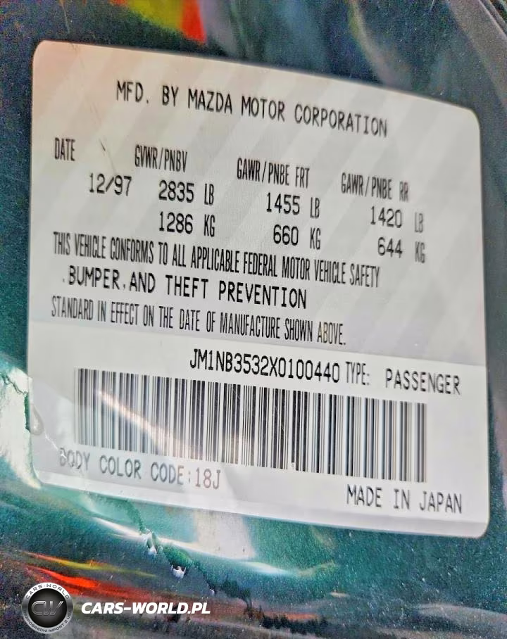1999 Mazda Mx-5 Miata VIN:JM1NB3532X0100440 - 12