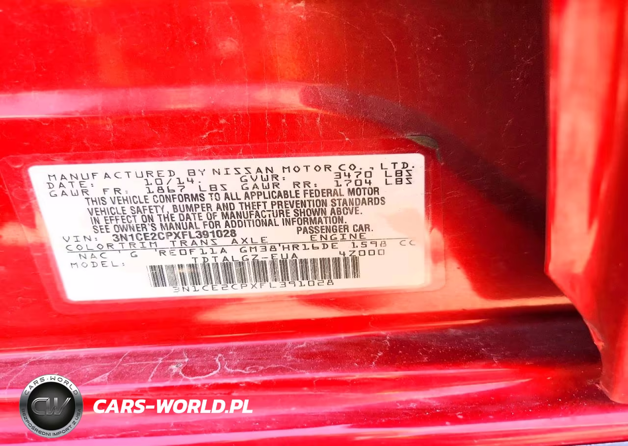 2015 Nissan Versa Note Sr VIN:3N1CE2CPXFL391028 - 12