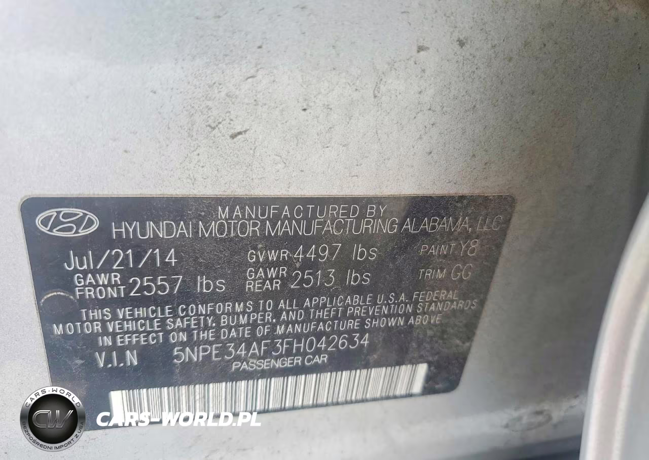 2015 Hyundai Sonata Limited VIN:5NPE34AF3FH042634 - 13