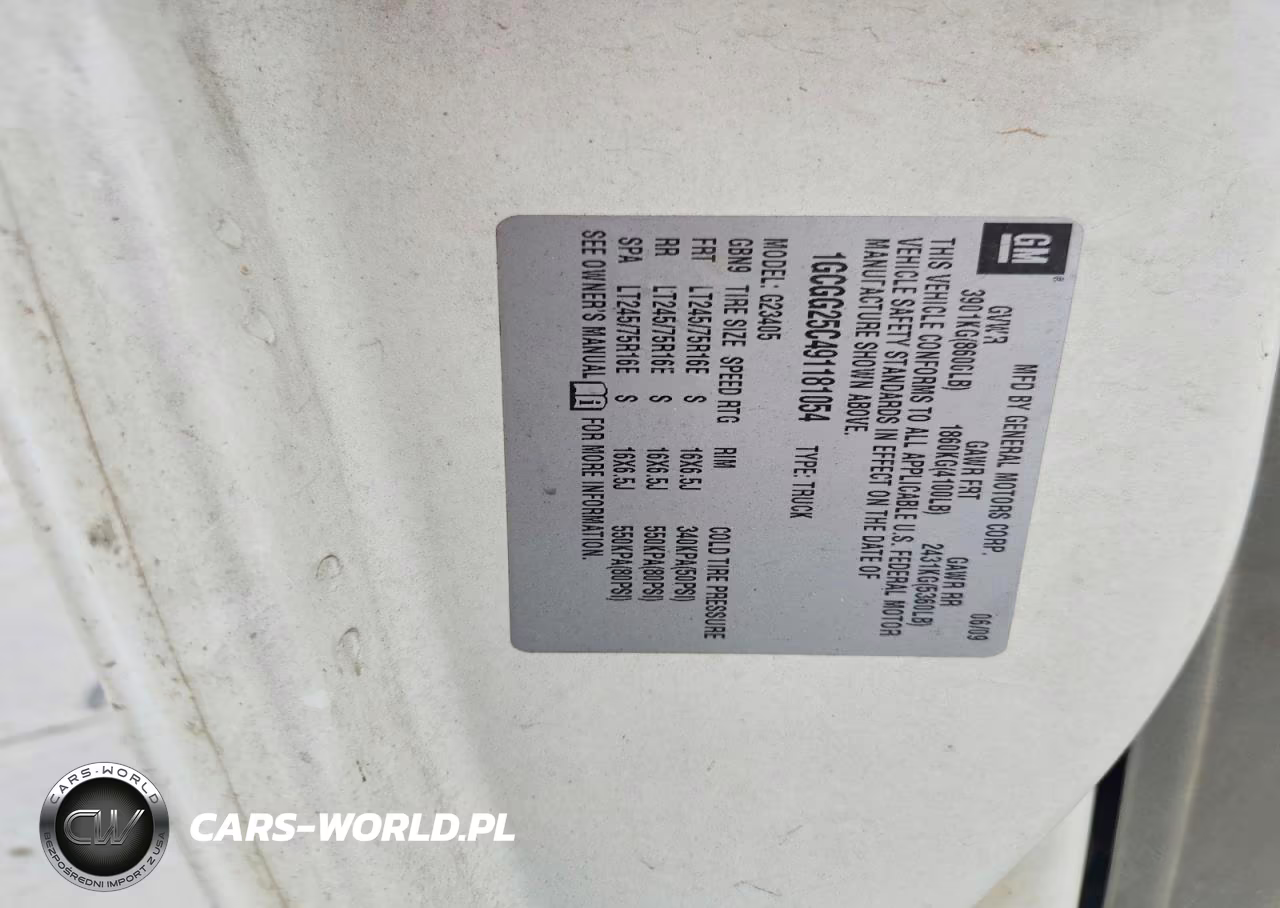 2009 Chevrolet Express G2500 VIN:1GCGG25C491181054 - 13