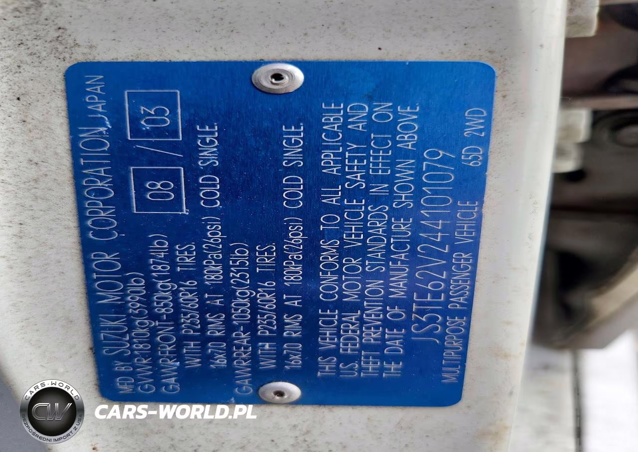 2004 Suzuki Grand Vitara Lx VIN:JS3TE62V244101079 - 13