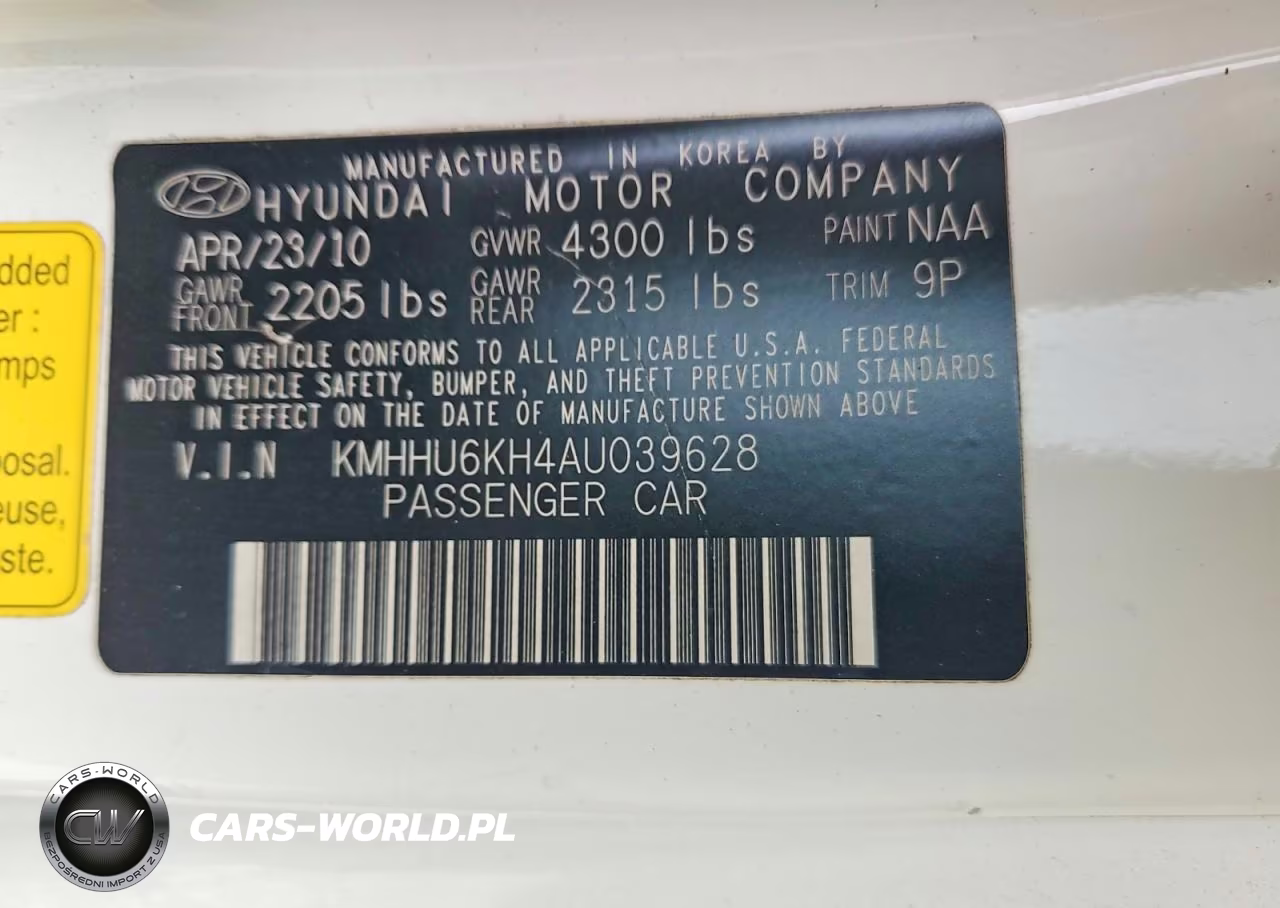 2010 Hyundai Genesis Coupe 3.8L VIN:KMHHU6KH4AU039628 - 12