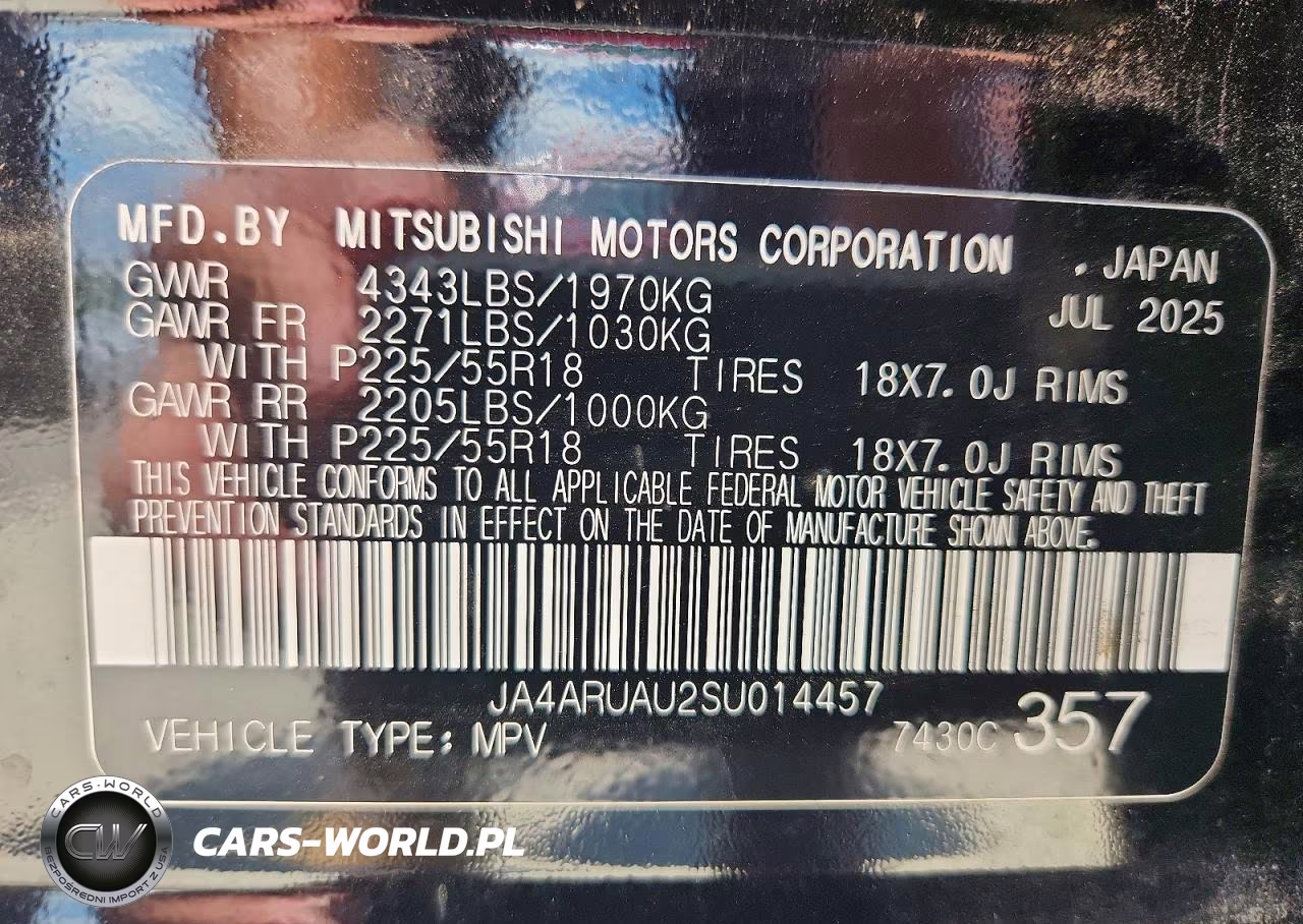 2025 Mitsubishi Outlander Sport S VIN:JA4ARUAU2SU014457 - 12