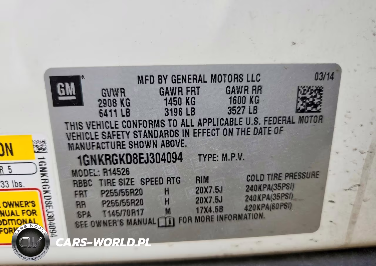 2014 Chevrolet Traverse Lt VIN:1GNKRGKD8EJ304094 - 12