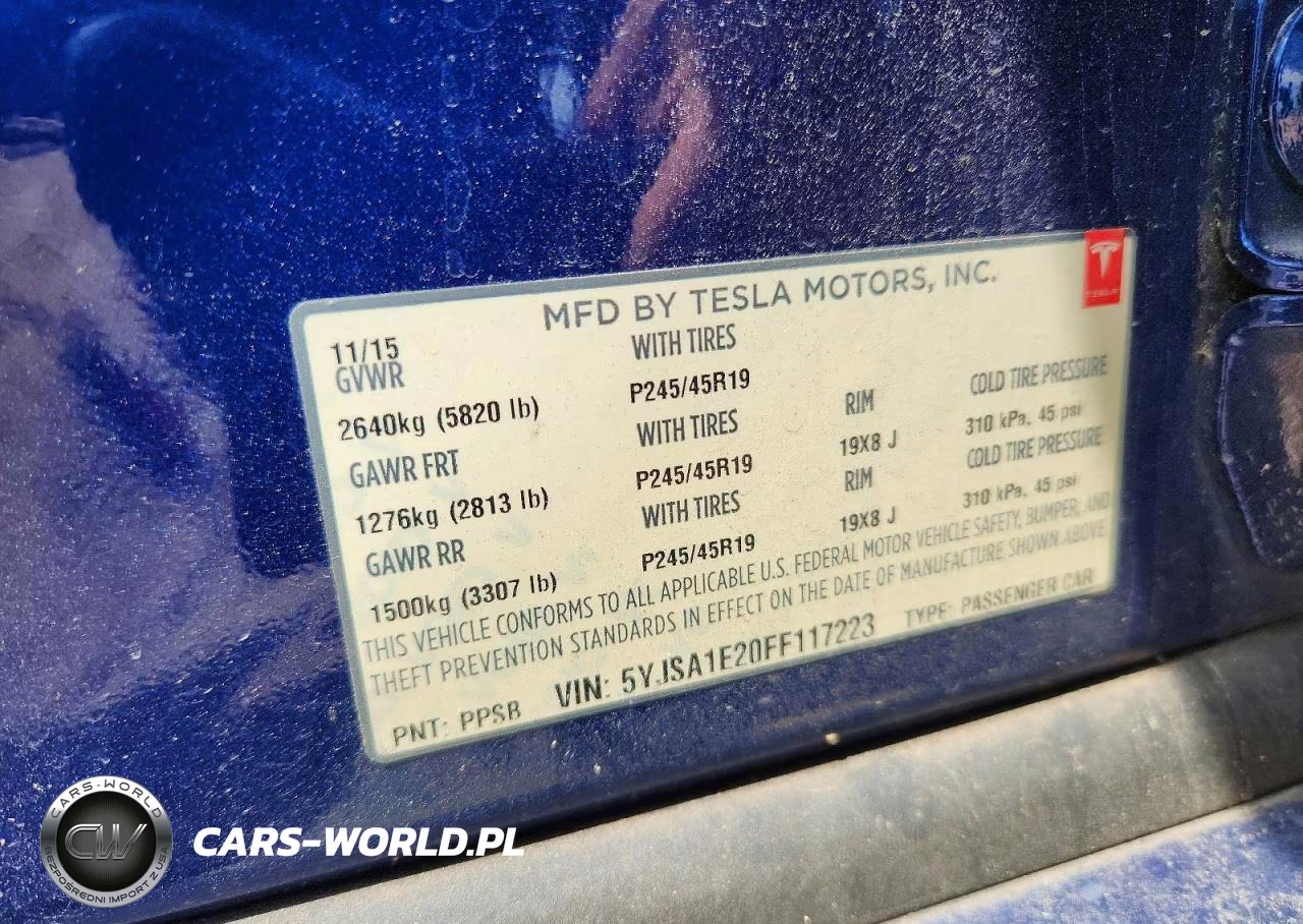 2015 Tesla Model S VIN:5YJSA1E20FF117223 - 12