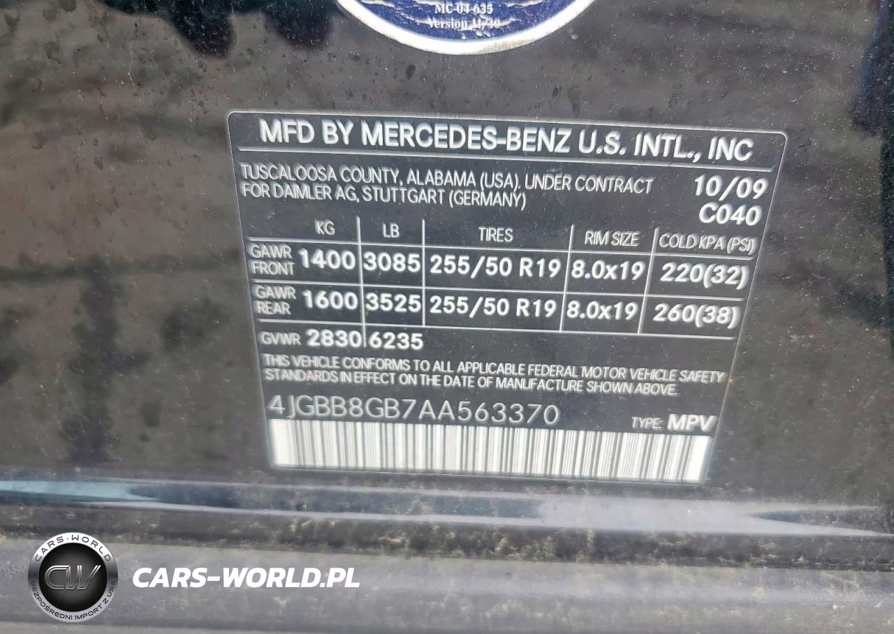 2010 Mercedes-Benz Ml 350 4Matic VIN:4JGBB8GB7AA563370 - 13