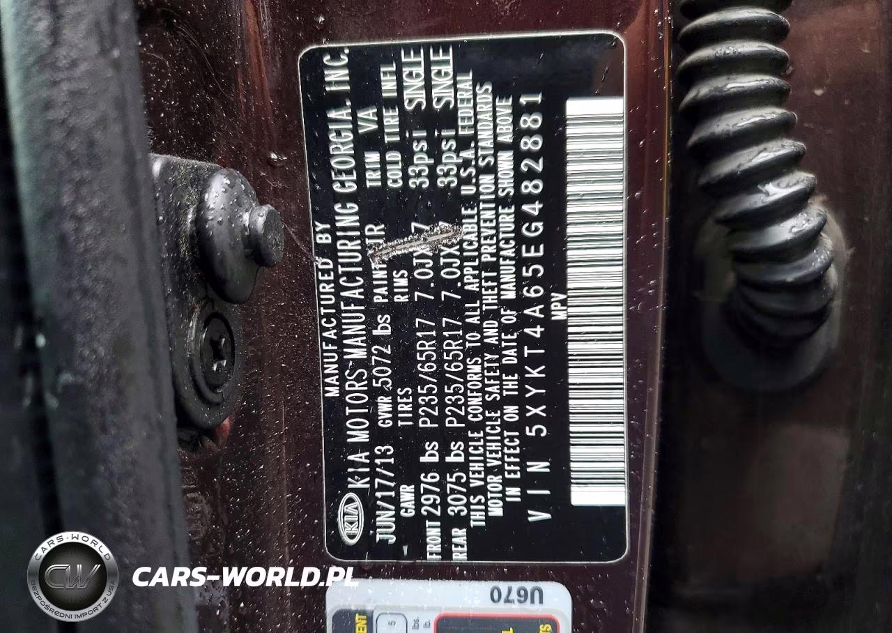 2014 Kia Sorento Lx VIN:5XYKT4A65EG482881 - 13