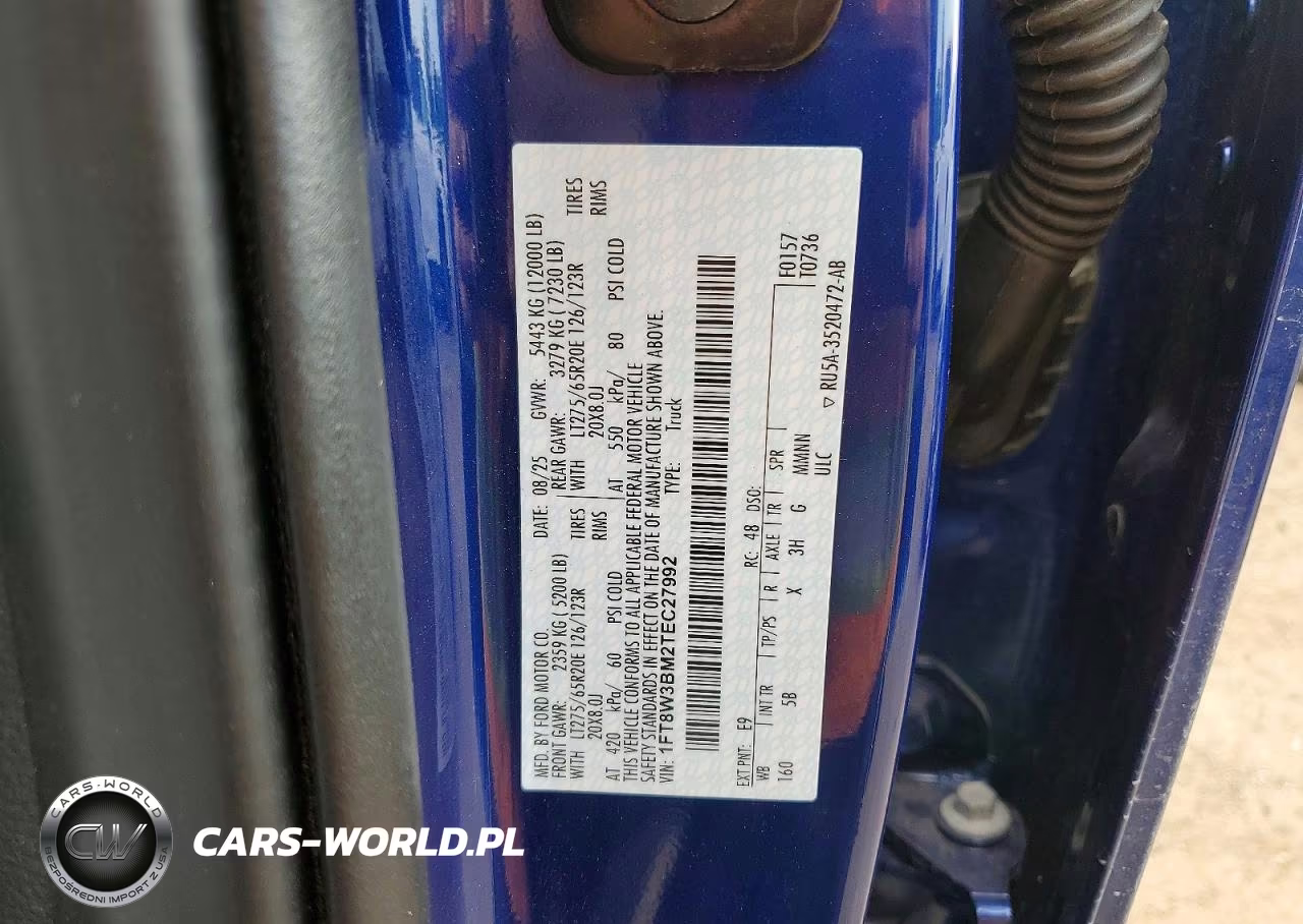 2026 Ford F350 Super Duty VIN:1FT8W3BM2TEC27992 - 12