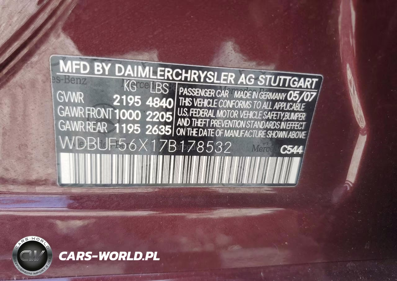 2007 Mercedes-Benz E 350 VIN:WDBUF56X17B178532 - 12