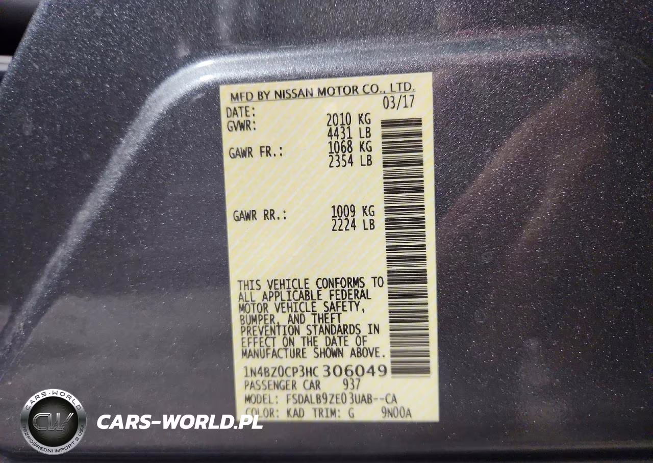 2017 Nissan Leaf S VIN:1N4BZ0CP3HC306049 - 14