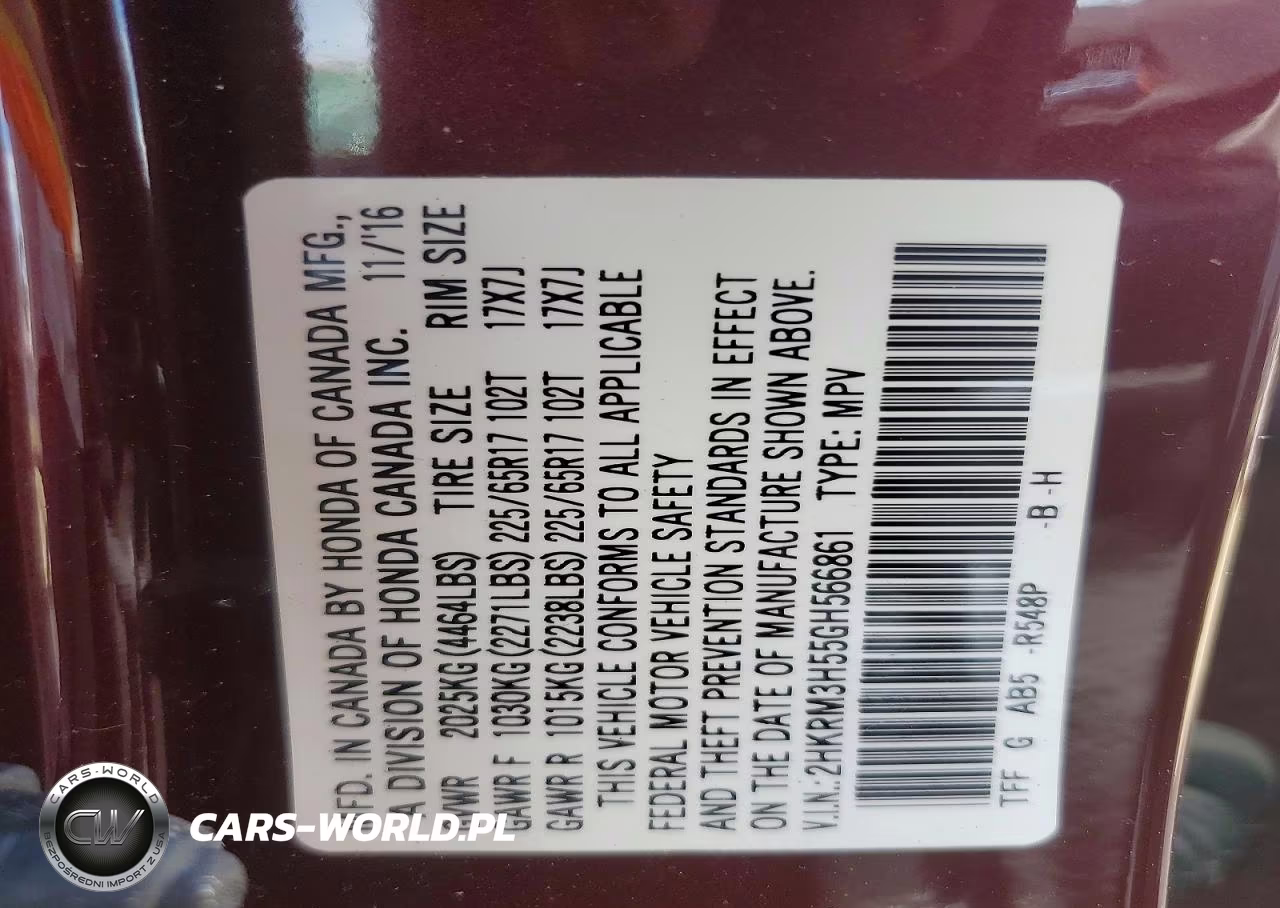 2016 Honda Cr-V Ex VIN:2HKRM3H55GH566861 - 14
