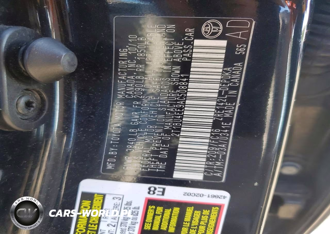 2010 Toyota Corolla Le VIN:2T1BU4EE9AC508841 - 12