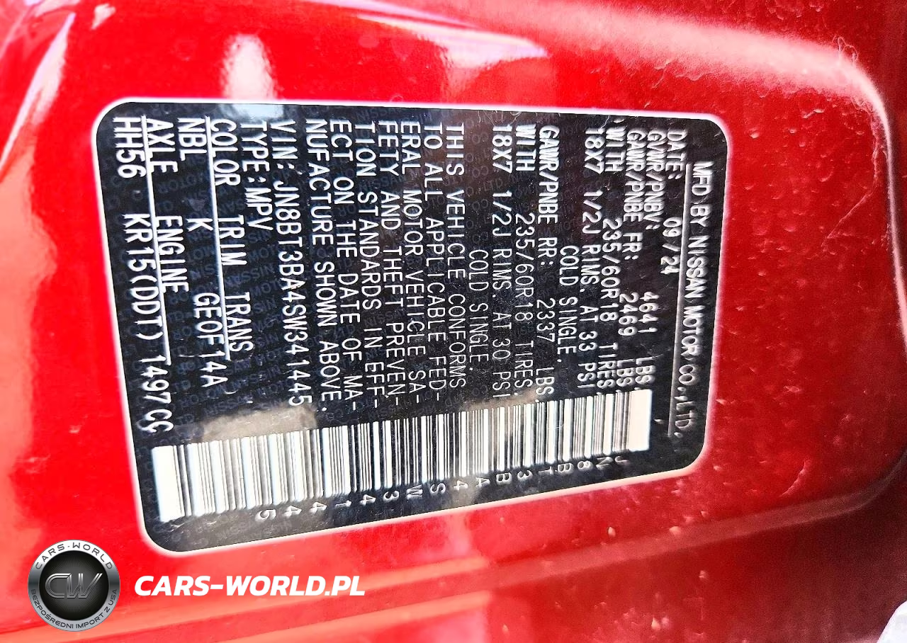 2025 Nissan Rogue Sv VIN:JN8BT3BA4SW341445 - 12