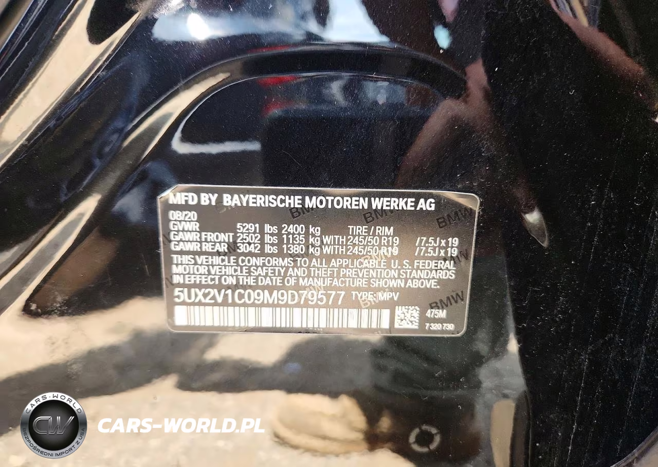 2021 BMW X4 xDrive30I VIN:5UX2V1C09M9D79577 - 13