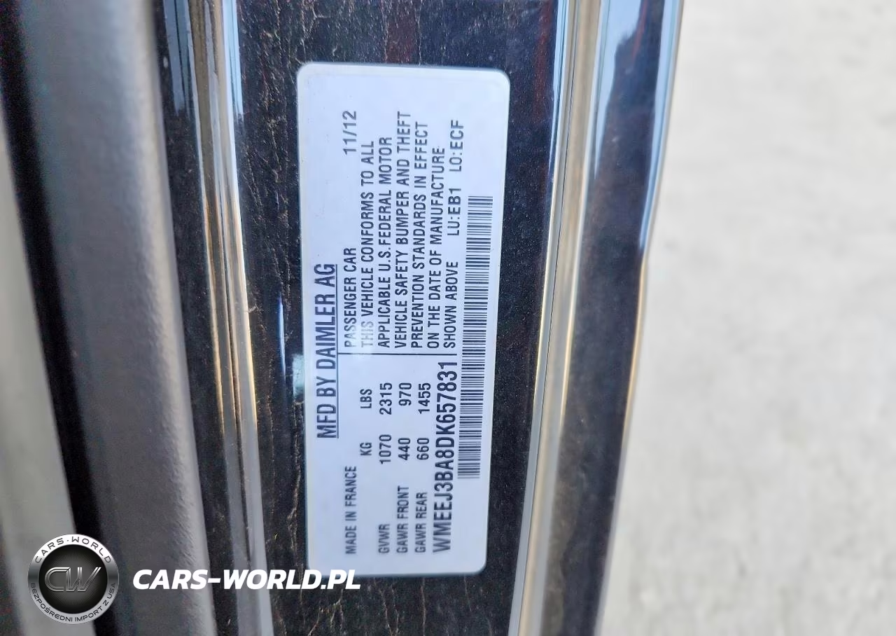 2013 Smart Fortwo Pure VIN:WMEEJ3BA8DK657831 - 12