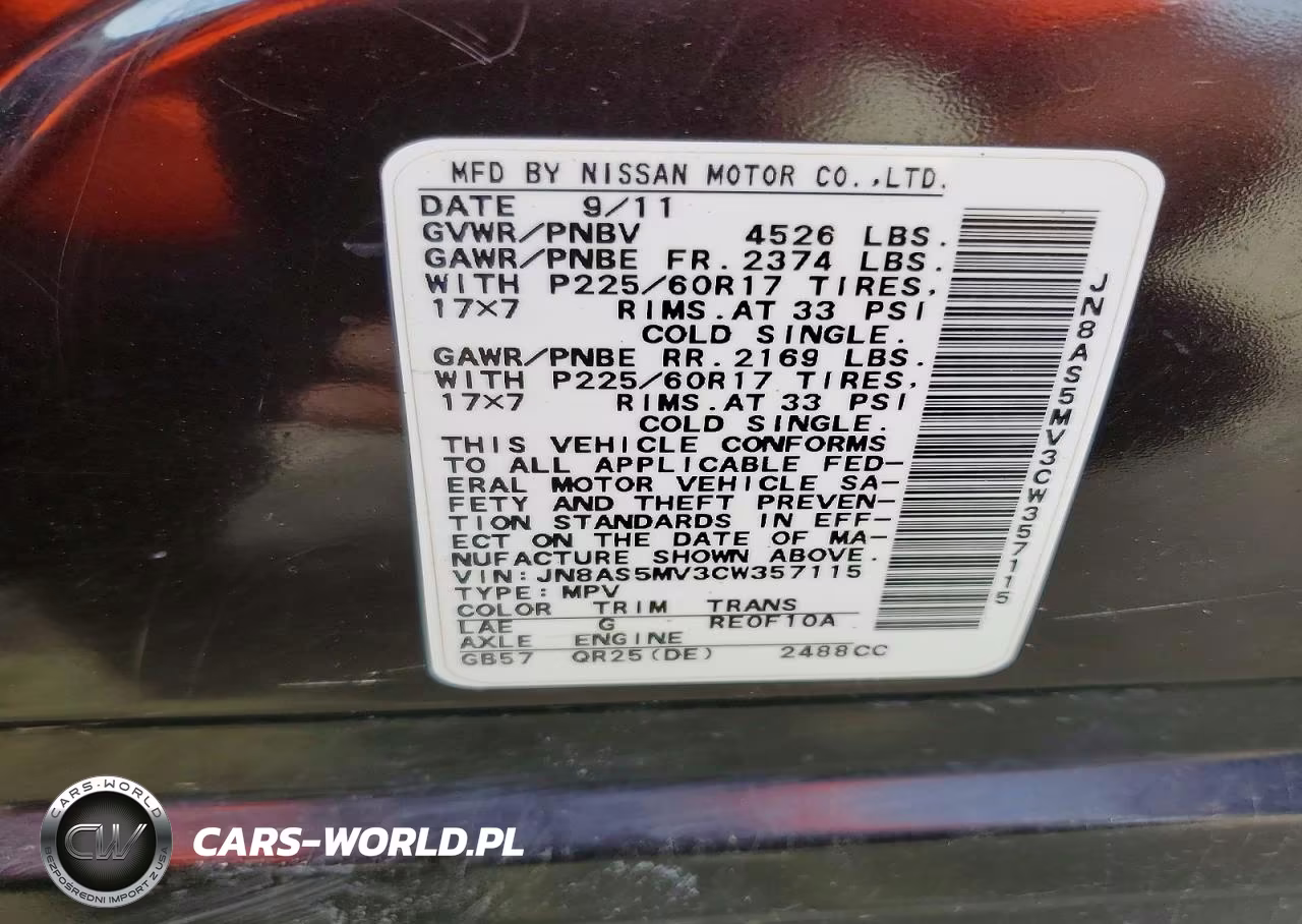 2012 Nissan Rogue S VIN:JN8AS5MV3CW357115 - 13