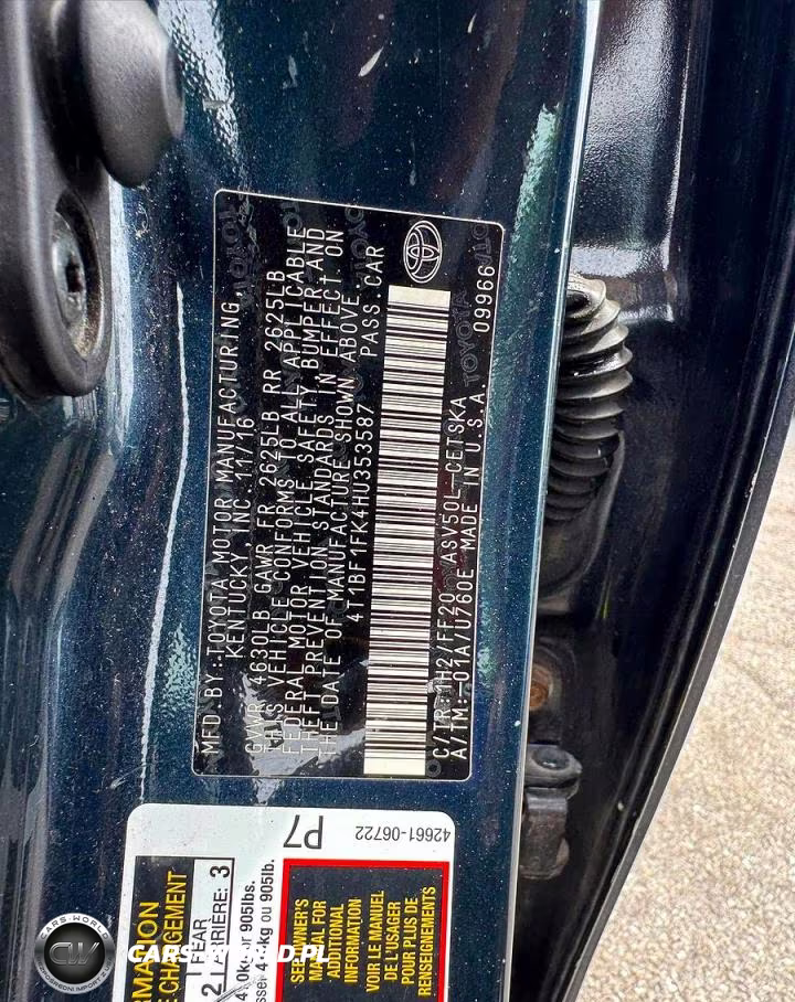 2017 Toyota Camry Se VIN:4T1BF1FK4HU353587 - 10