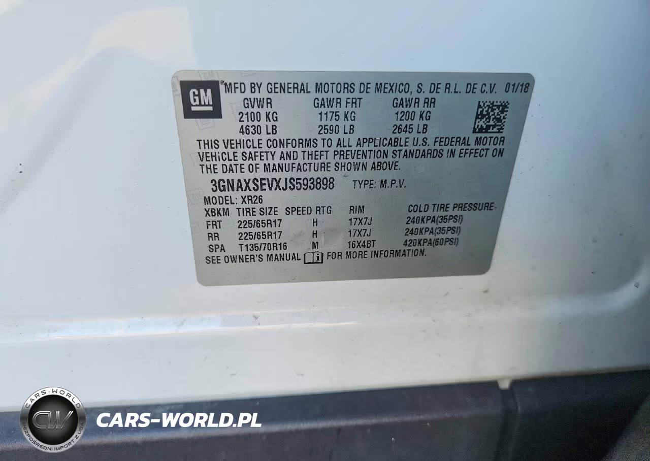 2018 Chevrolet Equinox Lt VIN:3GNAXSEVXJS593898 - 13