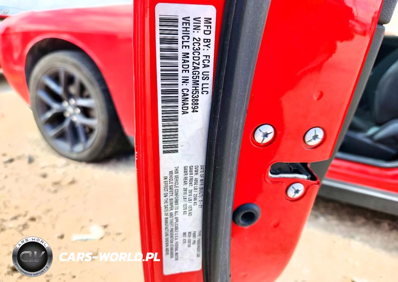 2021 Dodge Challenger Sxt VIN:2C3CDZAG5MH538894 - 12