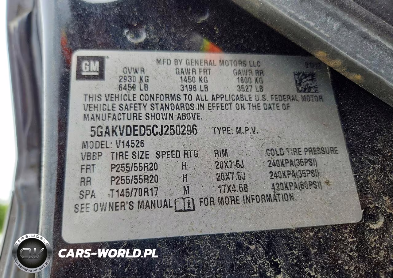 2012 Buick Enclave VIN:5GAKVDED5CJ250296 - 13