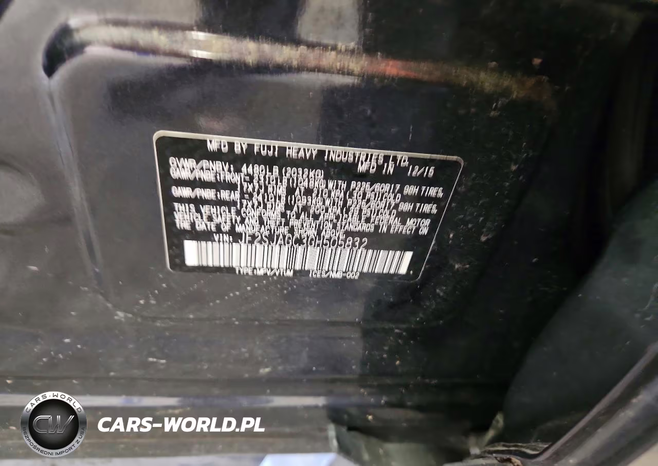 2016 Subaru Forester 2.5I Premium VIN:JF2SJAGC3GH505832 - 13
