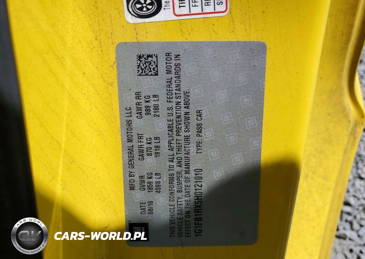 2017 Chevrolet Camaro Lt VIN:1G1FB1RX5H0121010 - 12