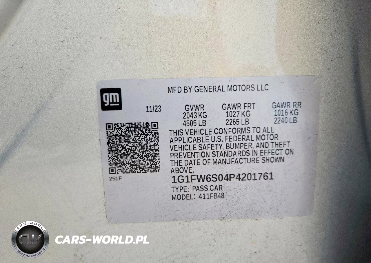 2023 Chevrolet Bolt Ev 1Lt VIN:1G1FW6S04P4201761 - 12