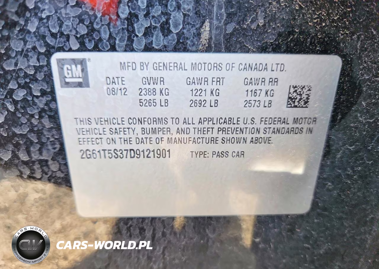 2013 Cadillac Xts Premium Collection VIN:2G61T5S37D9121901 - 12