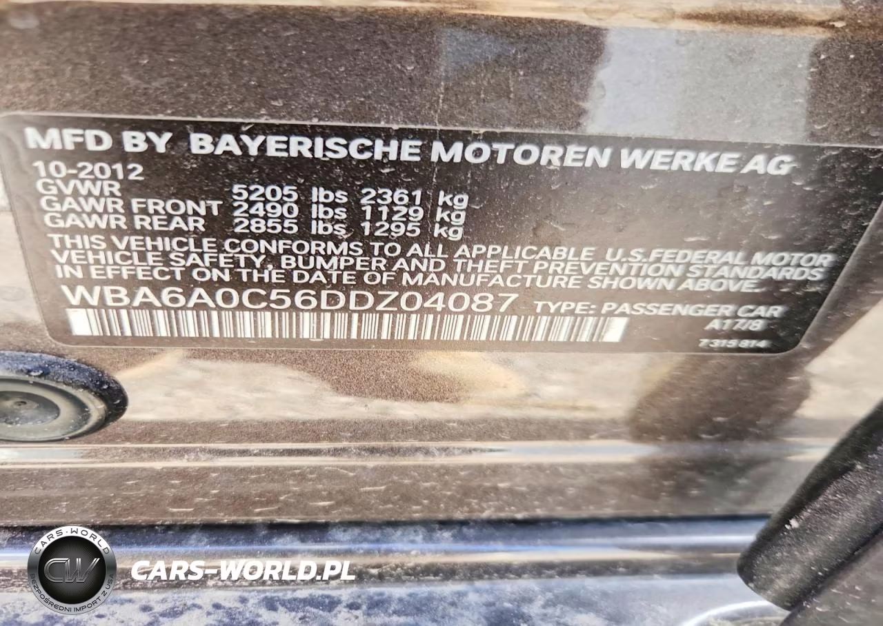 2013 BMW 640 I VIN:WBA6A0C56DDZ04087 - 14