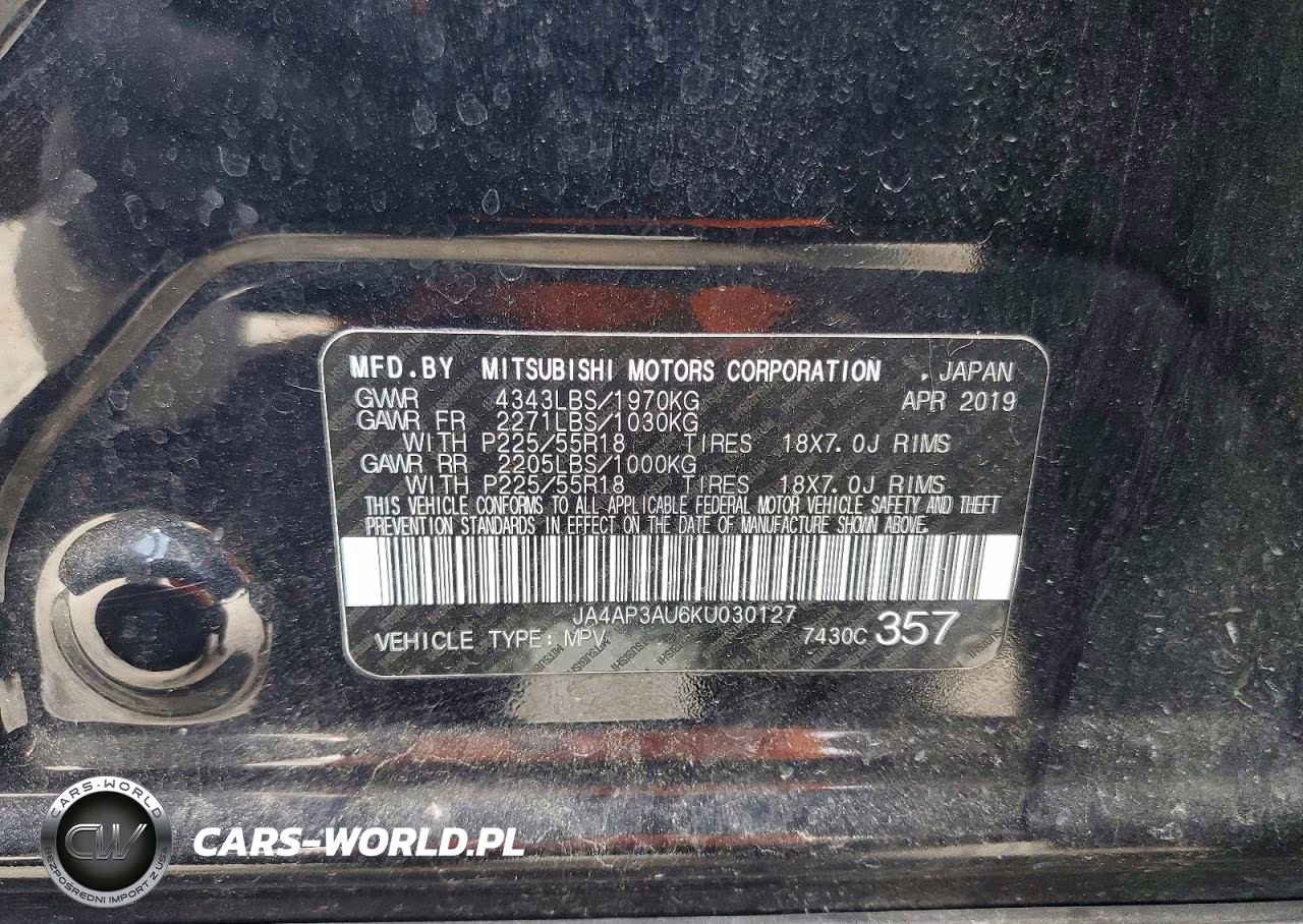 2019 Mitsubishi Outlander Sport Es VIN:JA4AP3AU6KU030127 - 13