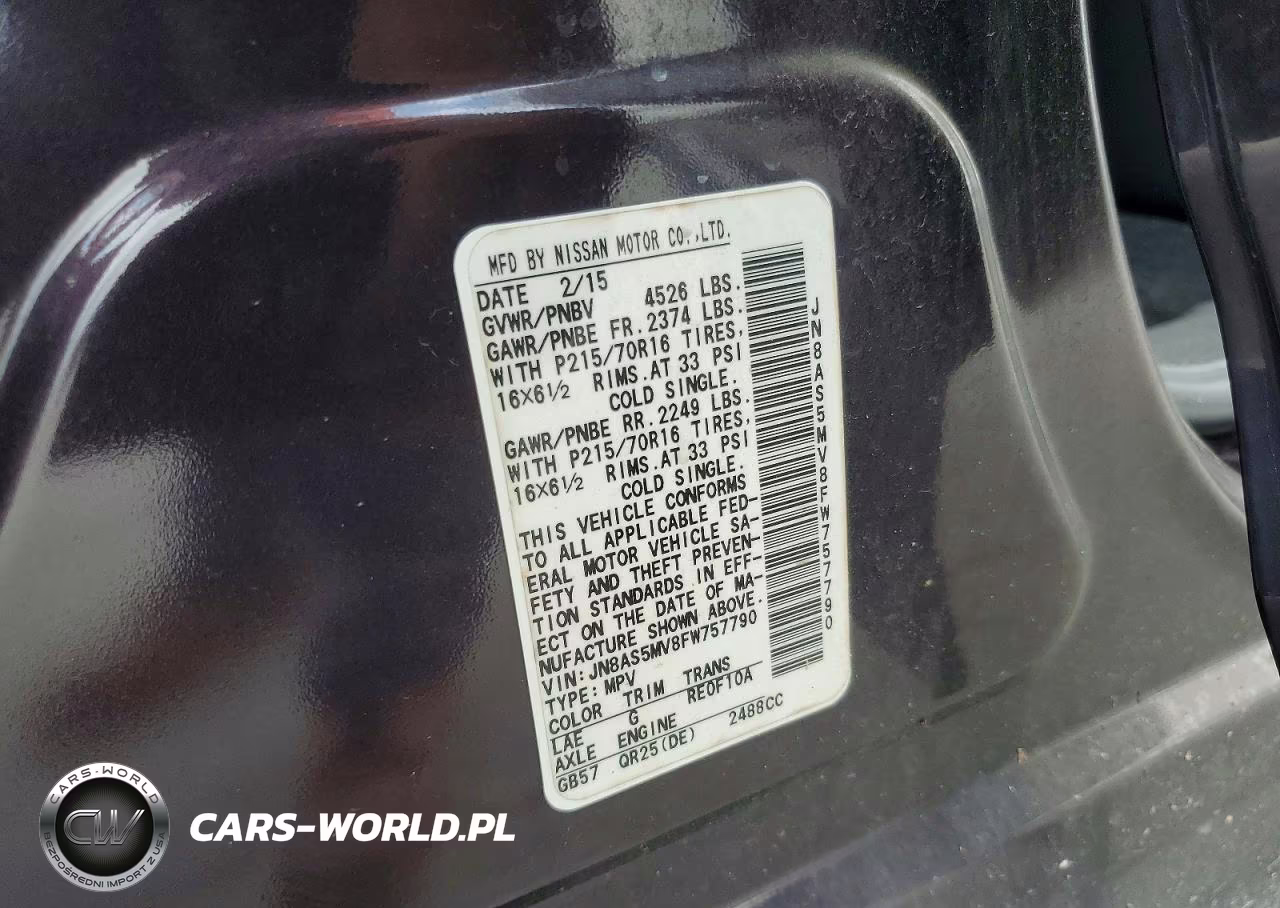 2015 Nissan Rogue Select S VIN:JN8AS5MV8FW757790 - 13