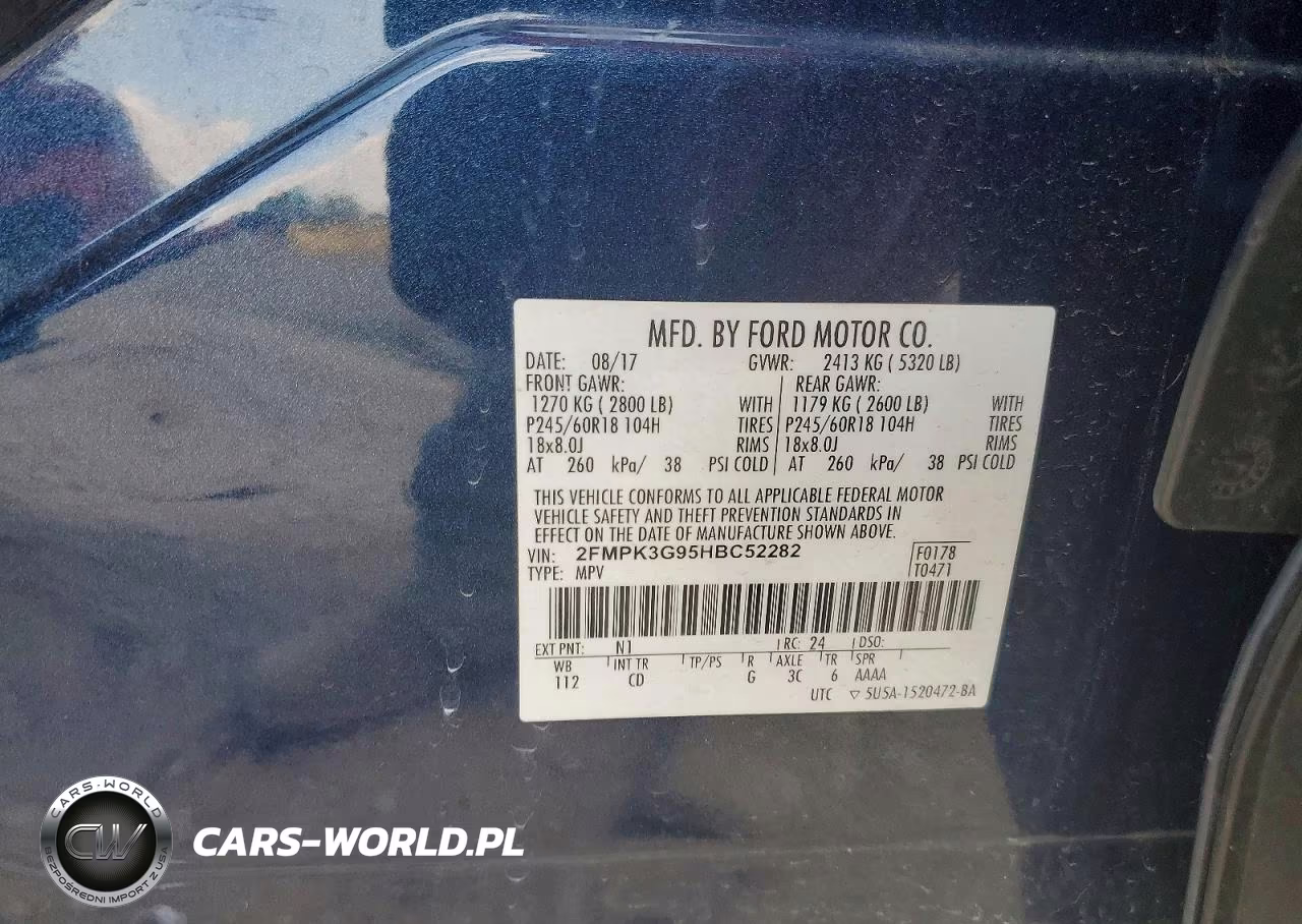 2017 Ford Edge Se VIN:2FMPK3G95HBC52282 - 12