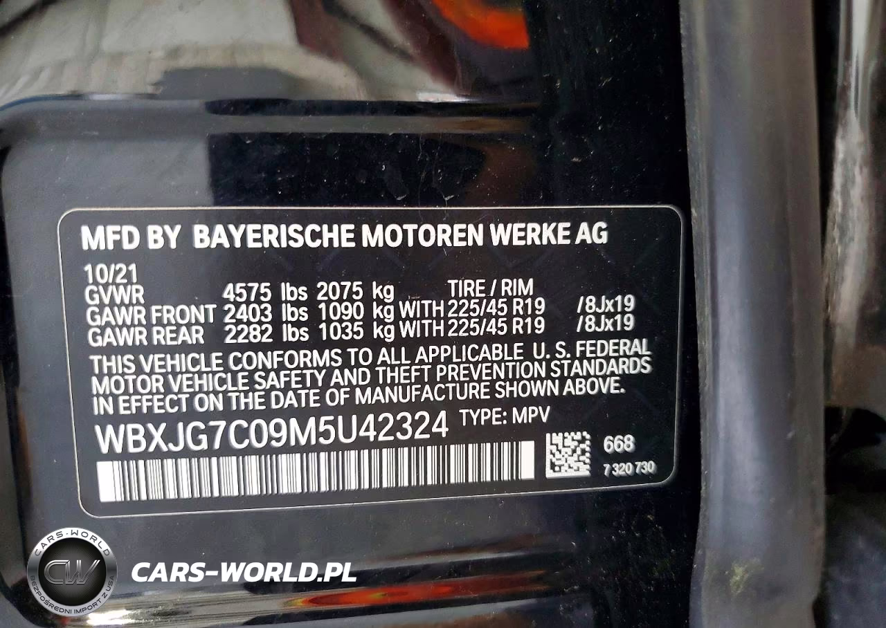 2021 BMW X1 Sdrive28I VIN:WBXJG7C09M5U42324 - 13