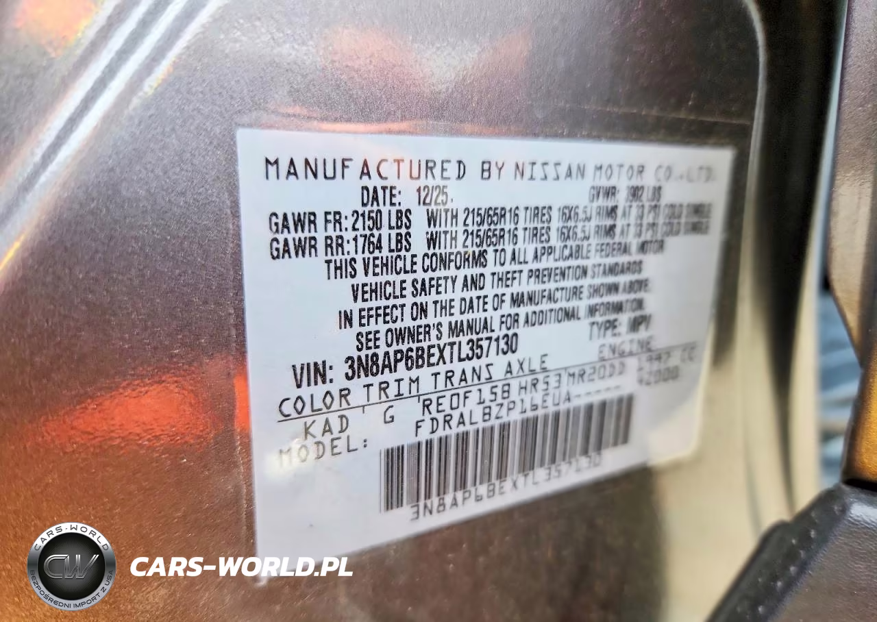 2026 Nissan Kicks S VIN:3N8AP6BEXTL357130 - 12