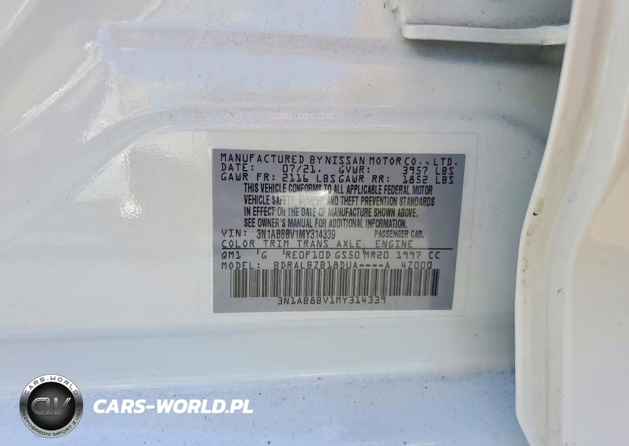 2021 Nissan Sentra S VIN:3N1AB8BV1MY314339 - 12