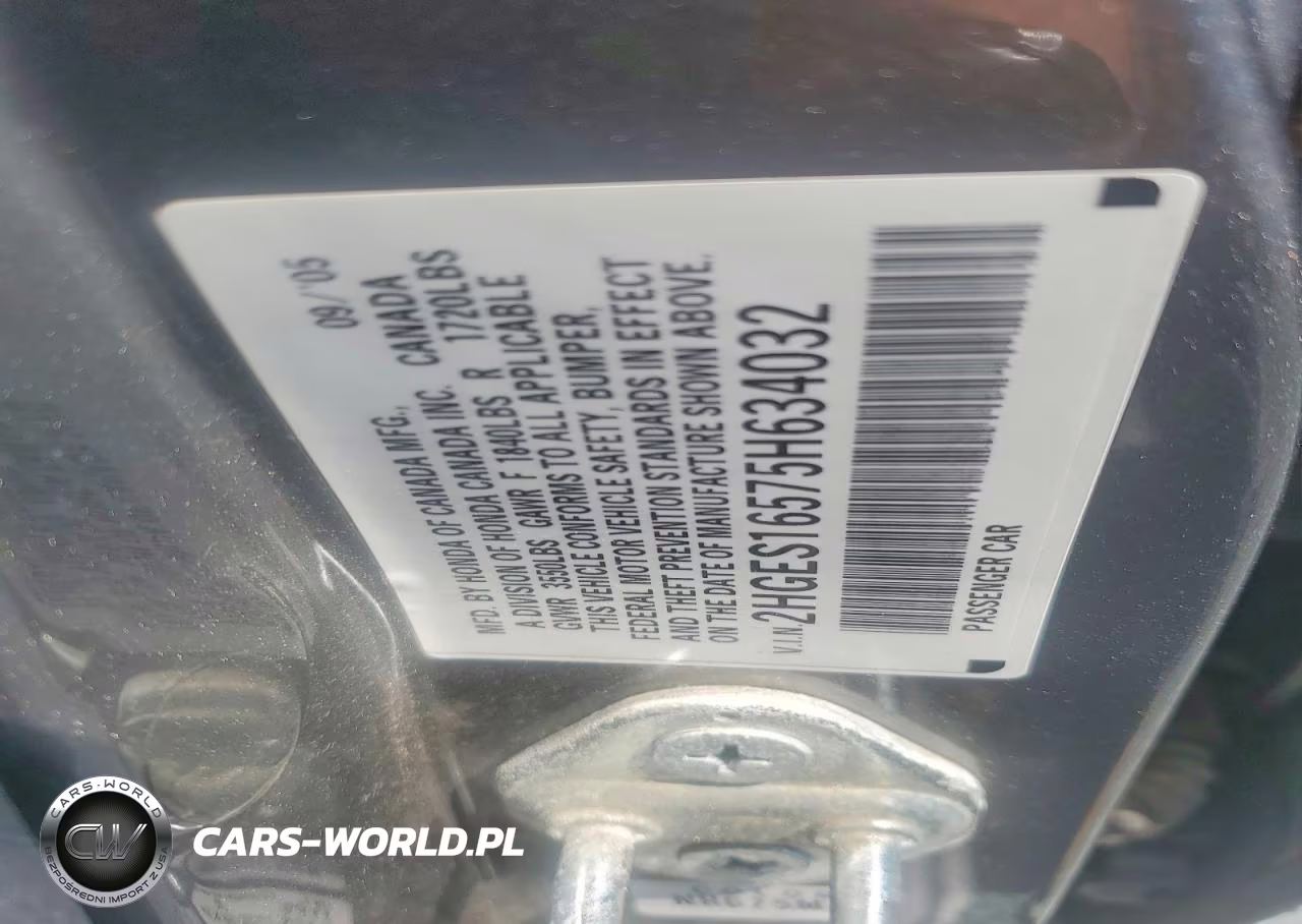 2005 Honda Civic Lx VIN:2HGES16575H634032 - 12