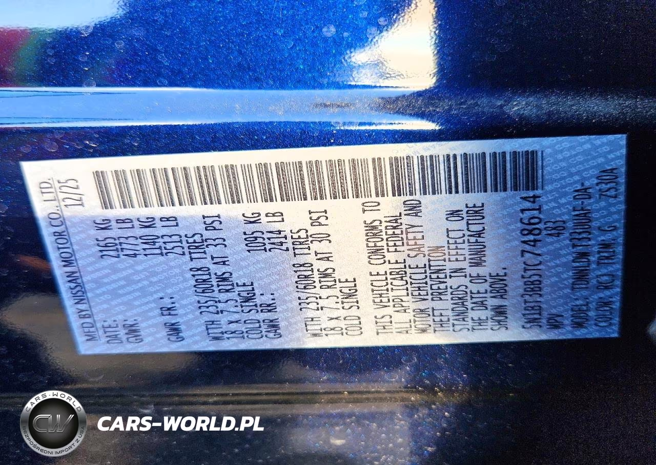 2026 Nissan Rogue Sv VIN:5N1BT3BB5TC748614 - 12