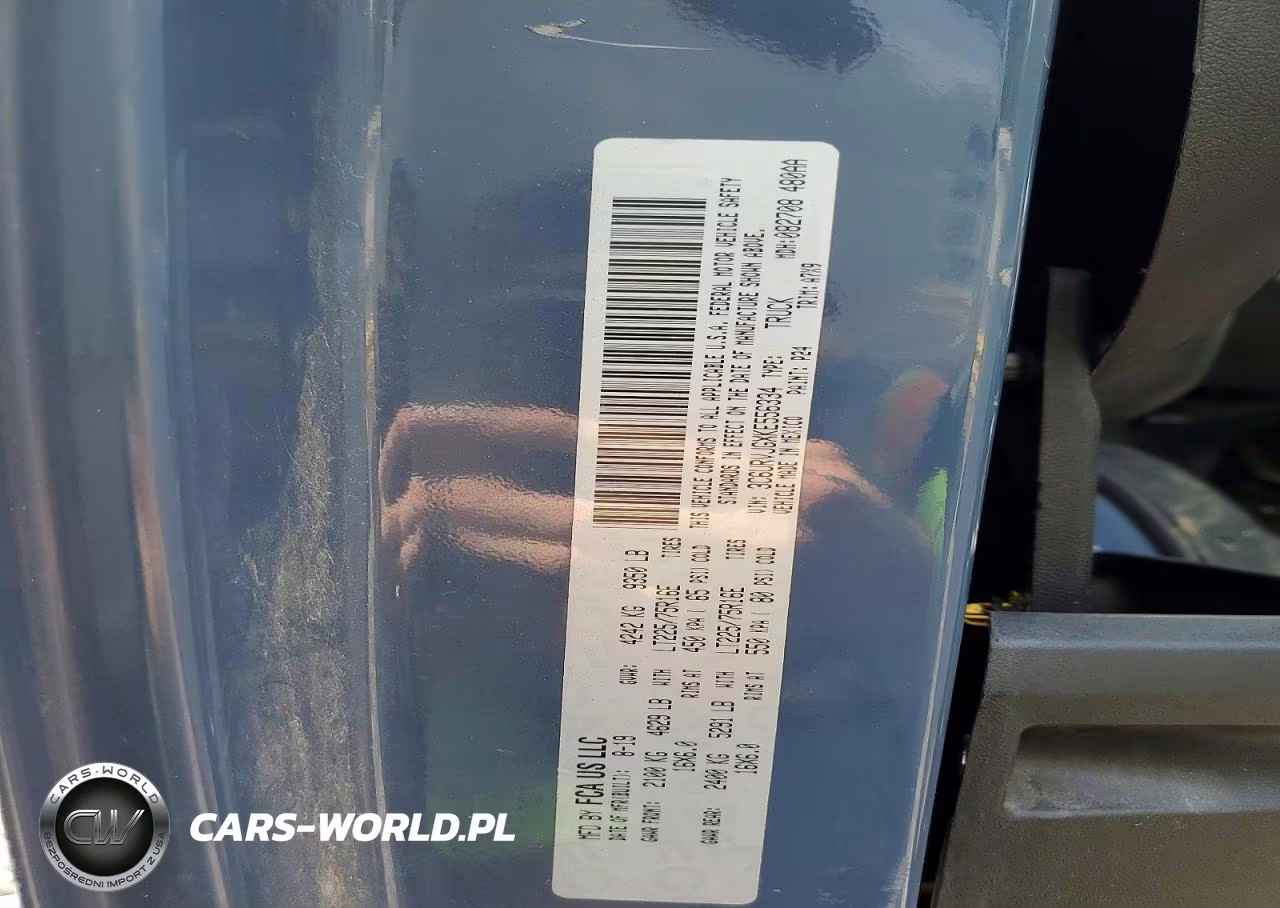 2019 Ram Promaster 3500 Delivery Van VIN:3C6URVJGXKE556334 - 13
