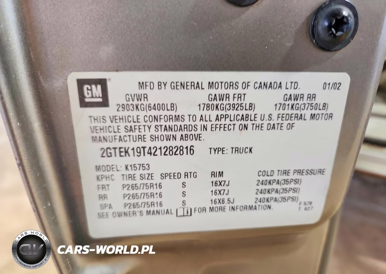 2002 GMC New Sierra K1500 VIN:2GTEK19T421282816 - 13