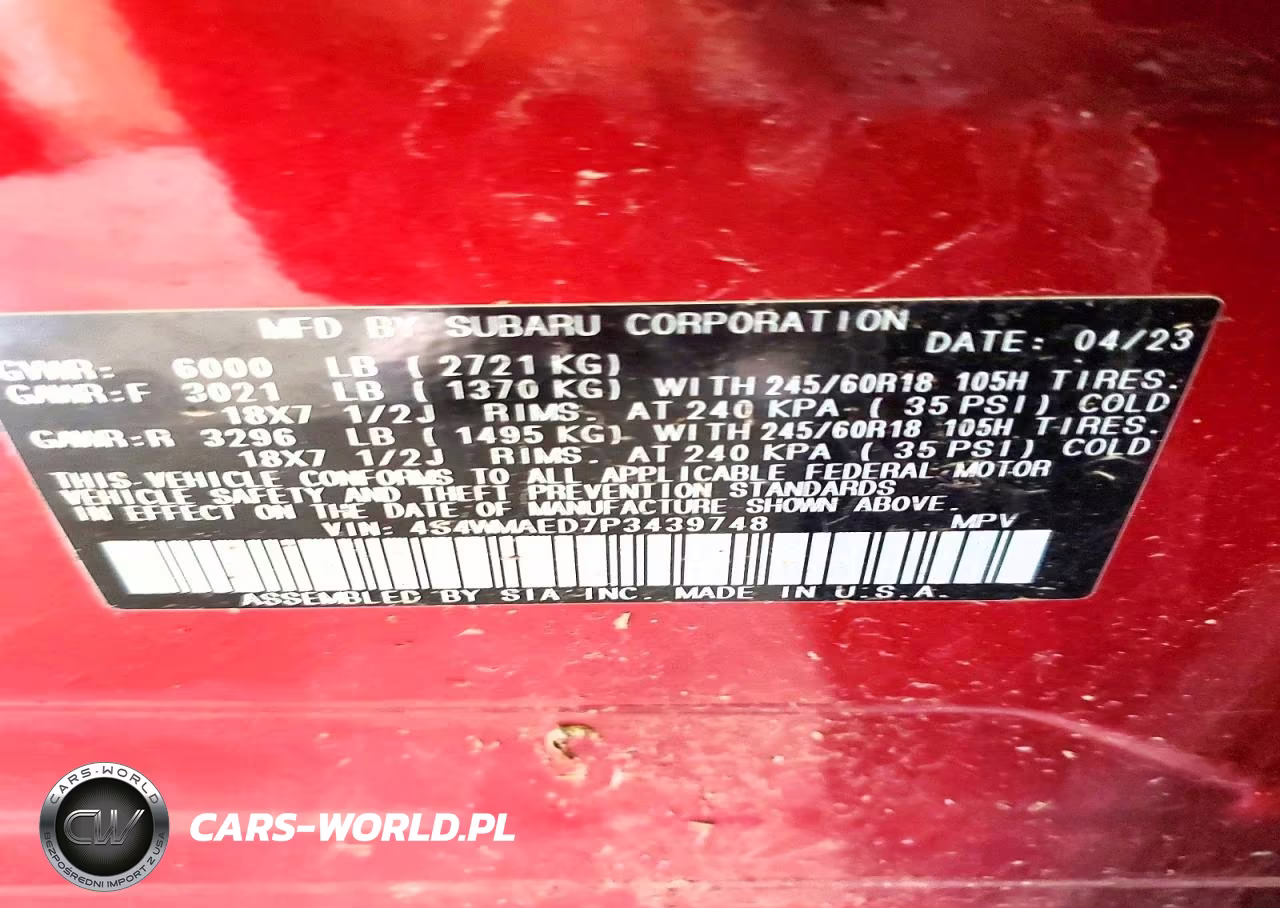 2023 Subaru Ascent Premium VIN:4S4WMAED7P3439748 - 13